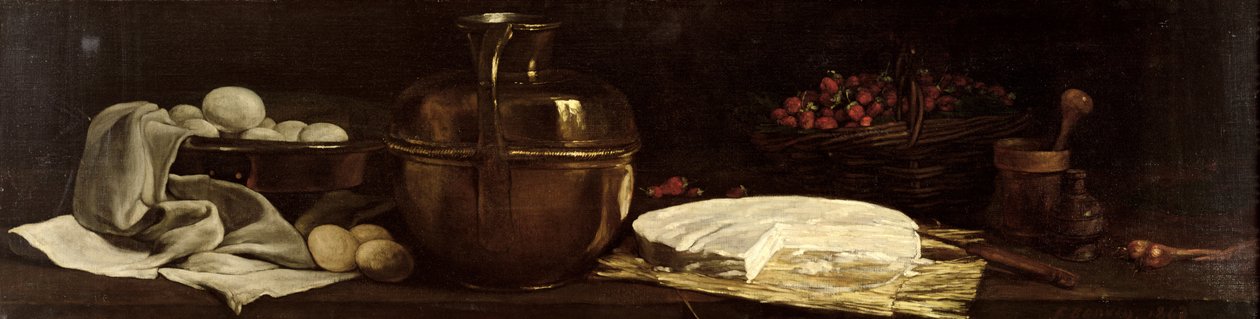 Csendélet Brie-vel, 1863 alkotó: François Bonvin