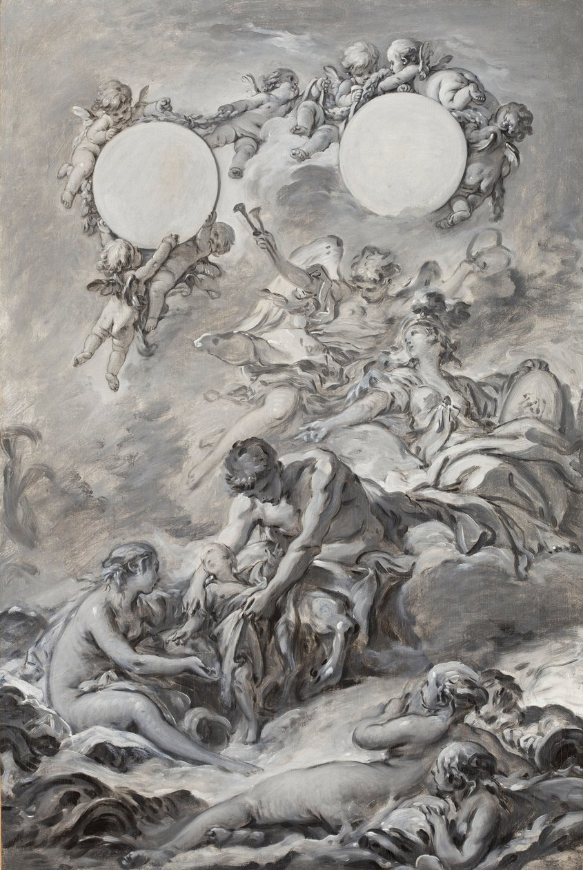 XV. Lajos nevelésének allegóriája, 1756 körül alkotó: François Boucher
