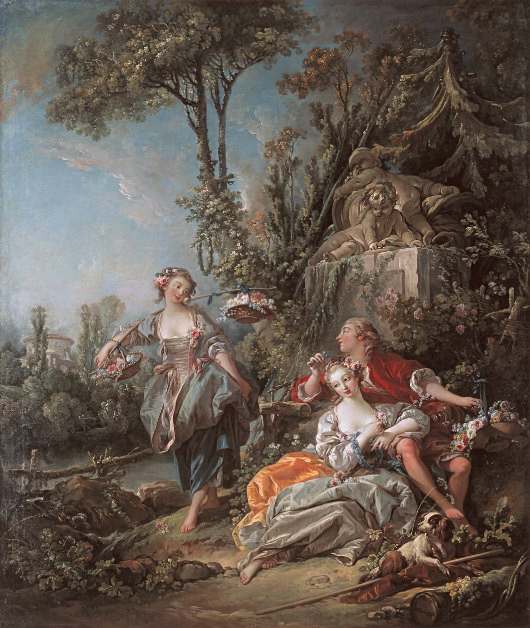 szerelmesek egy parkban alkotó: François Boucher