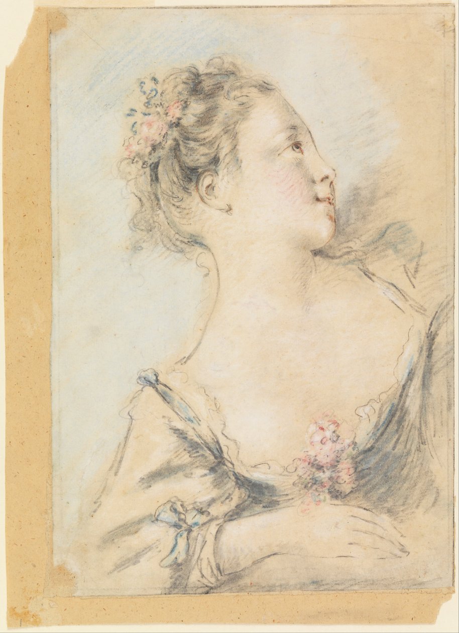 Egy fiatal lány mellszobra alkotó: François Boucher