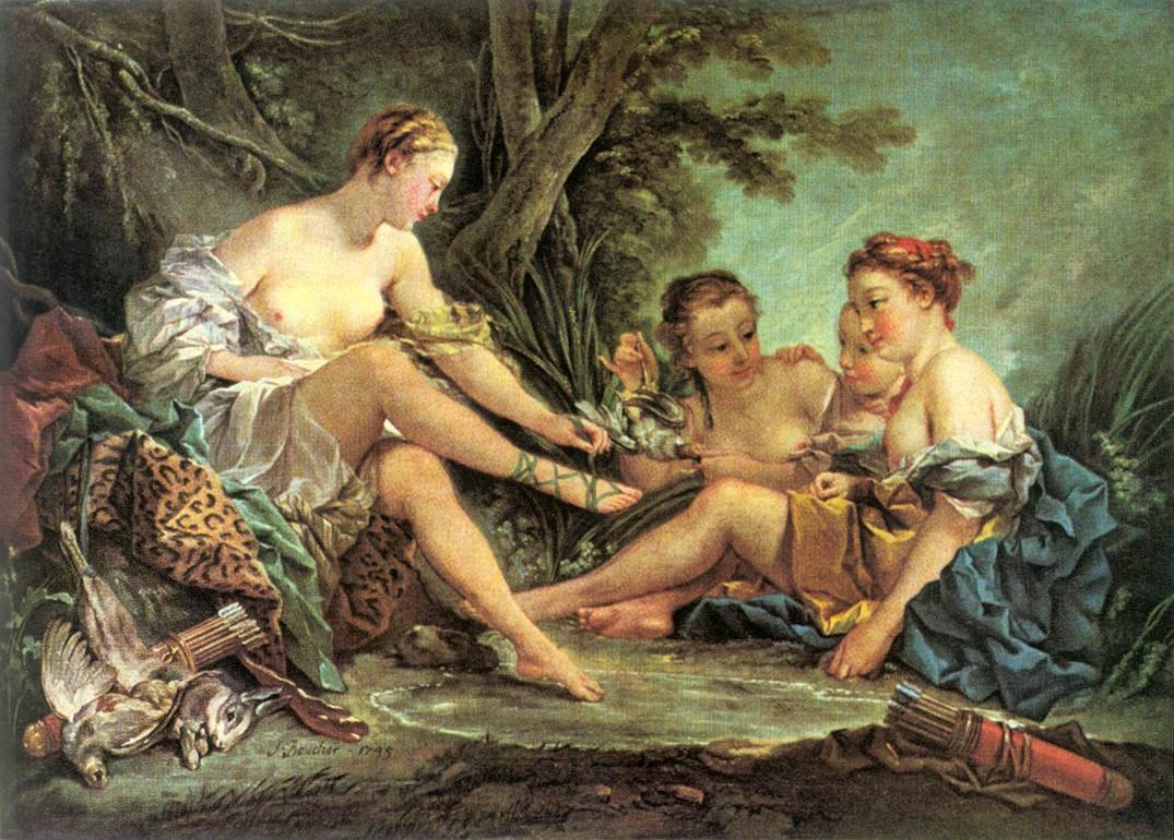 Diana a vadászat után alkotó: François Boucher