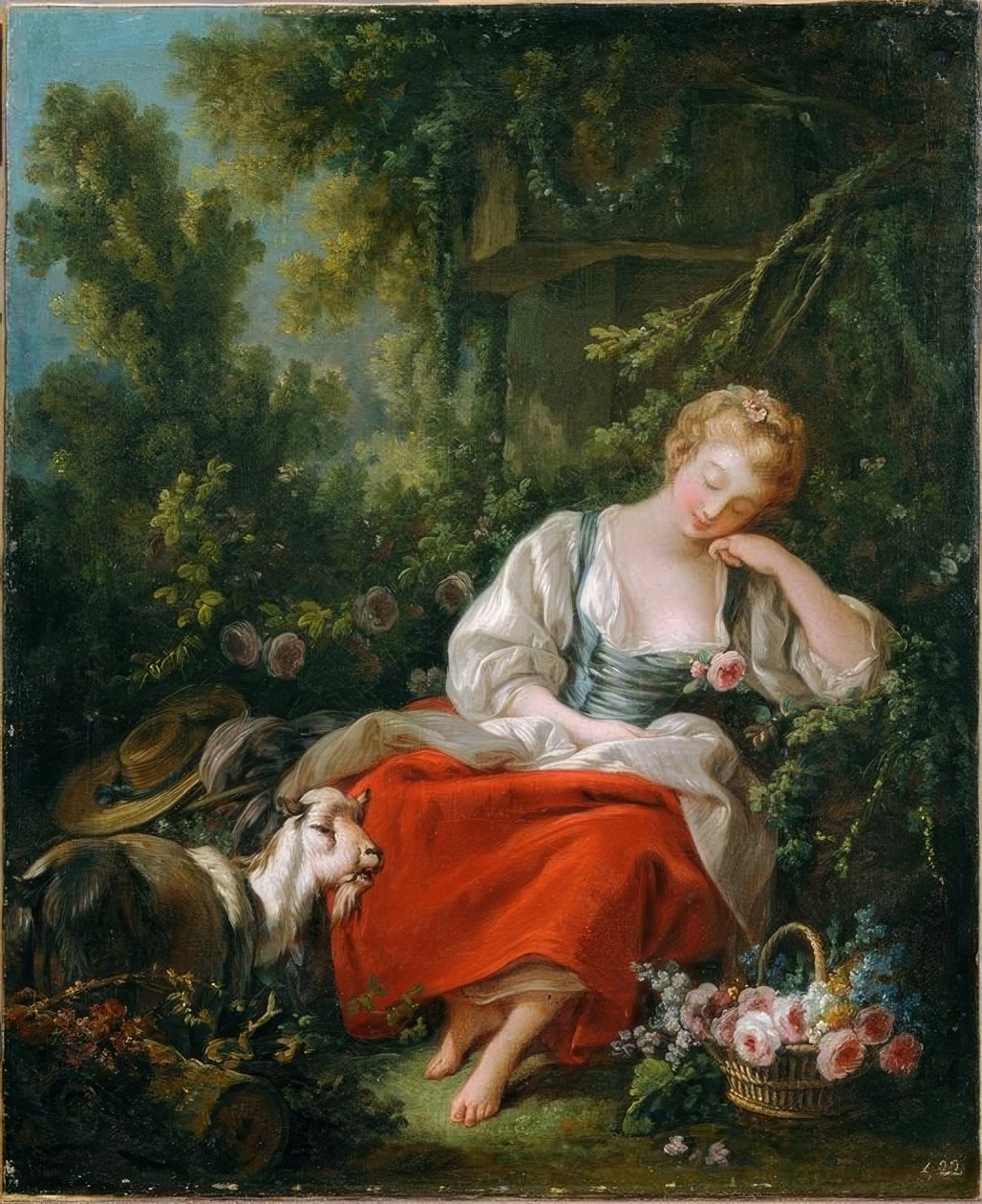 Az álmodozó pásztorlány alkotó: François Boucher