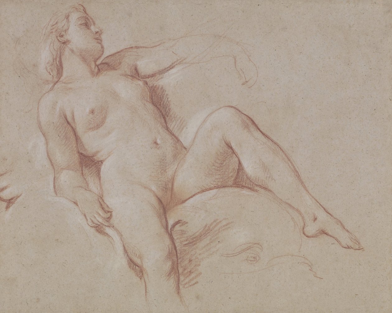 Női meztelen egy delfin alkotó: François Boucher