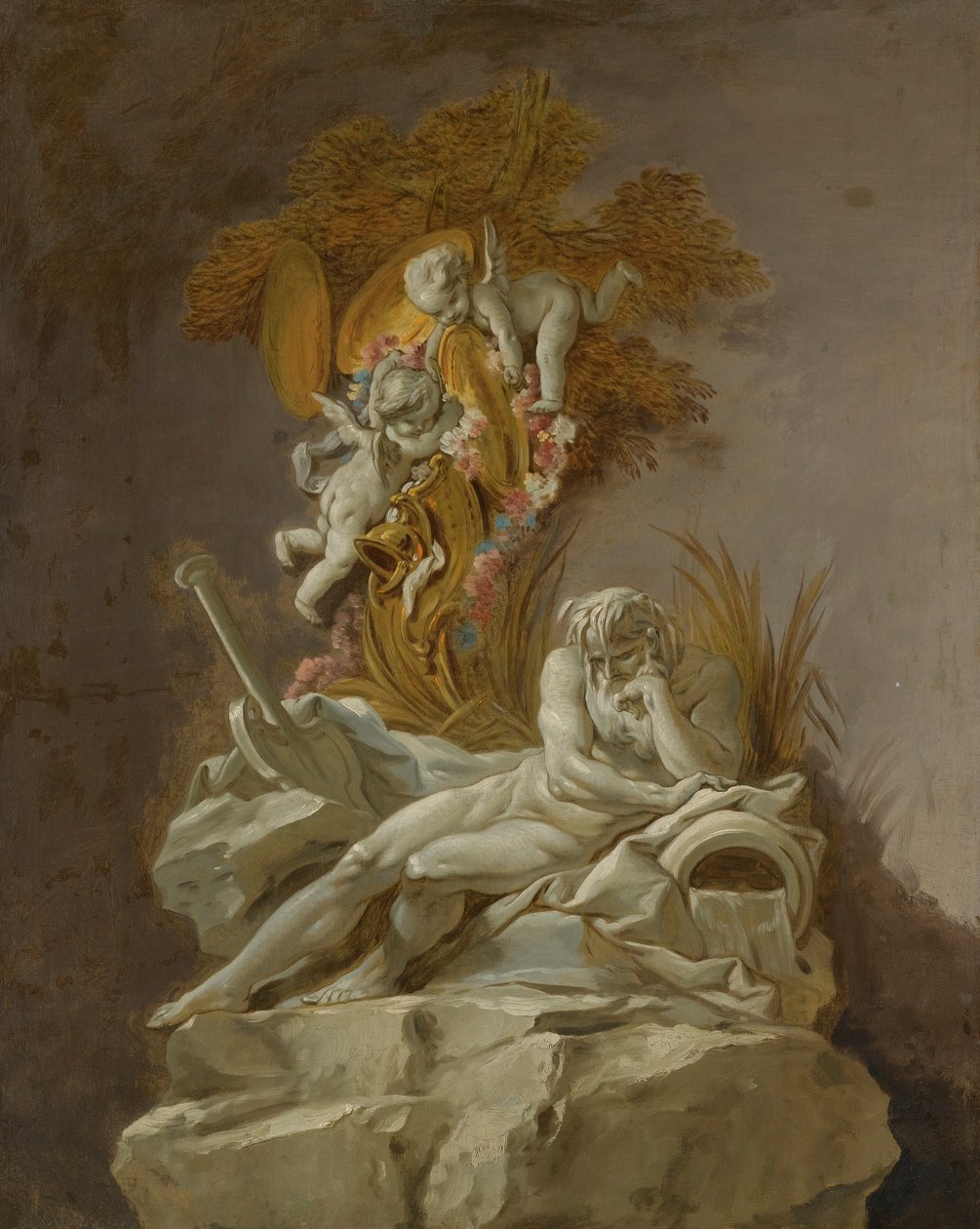 Szökőkút tanulmány alkotó: François Boucher