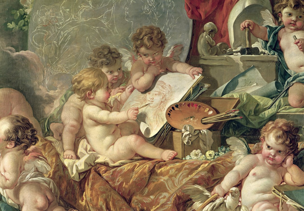 Genius Teaching the Arts, 1761 (részlet) alkotó: François Boucher