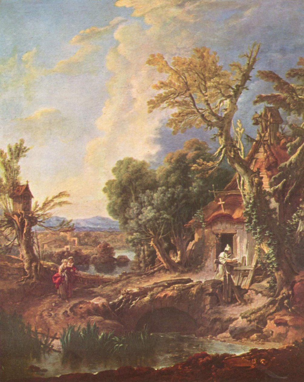 Tájkép a Lucas testvérrel alkotó: François Boucher