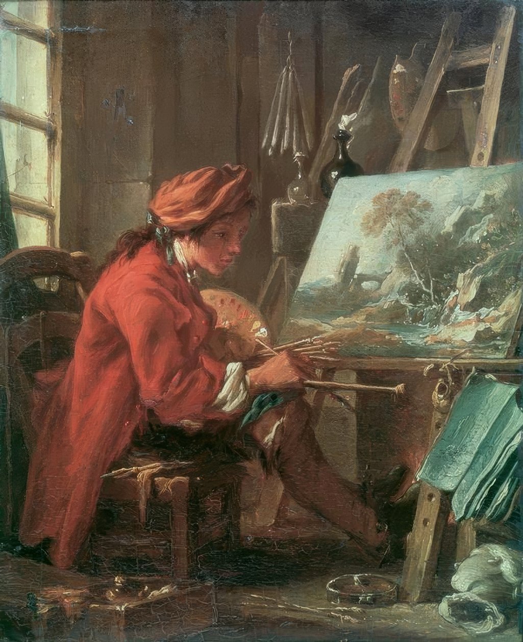 A festő a műtermében alkotó: François Boucher