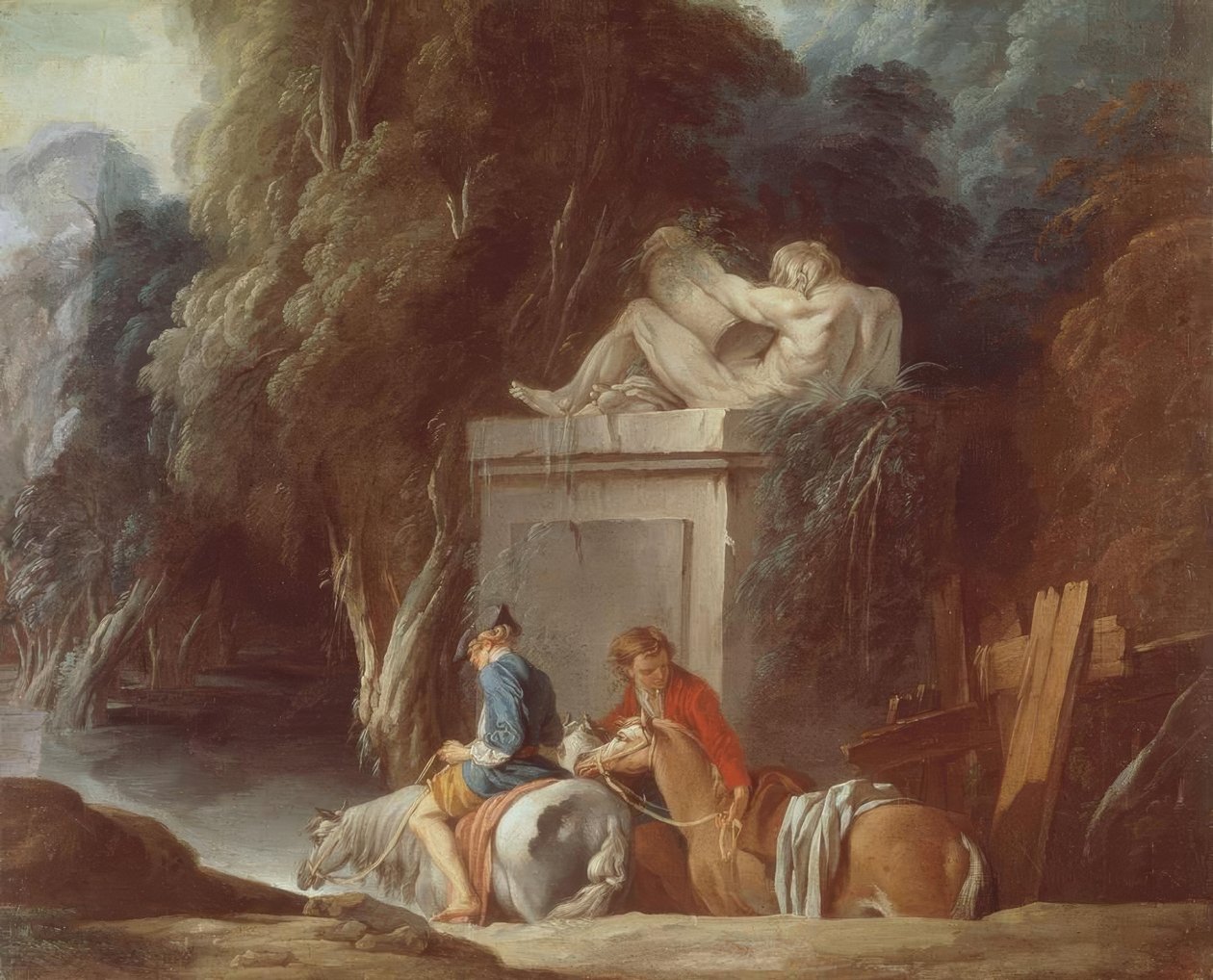 A lovasok átkelnek egy gázlón alkotó: François Boucher