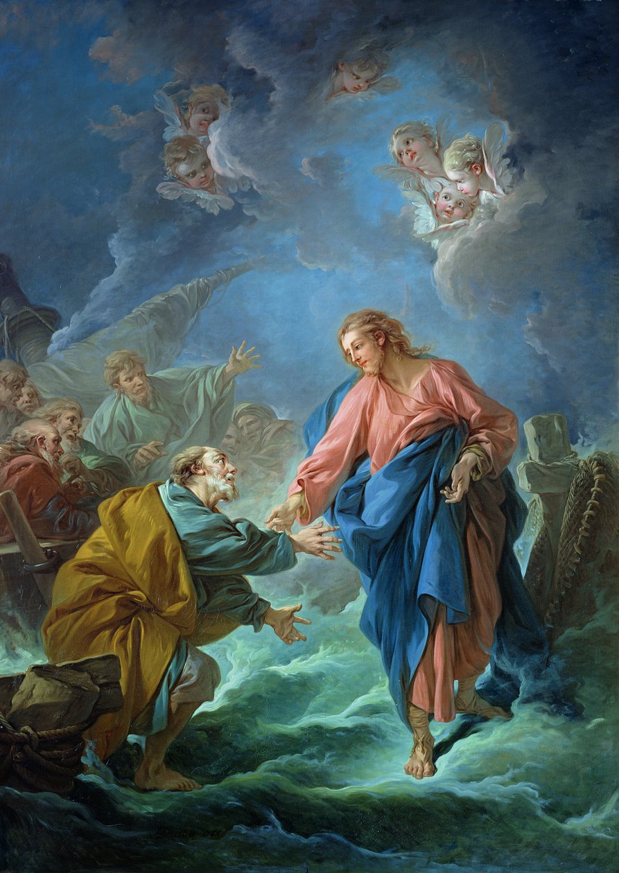 Szent Péter meghívott, hogy sétáljon a vízen, 1766 alkotó: François Boucher