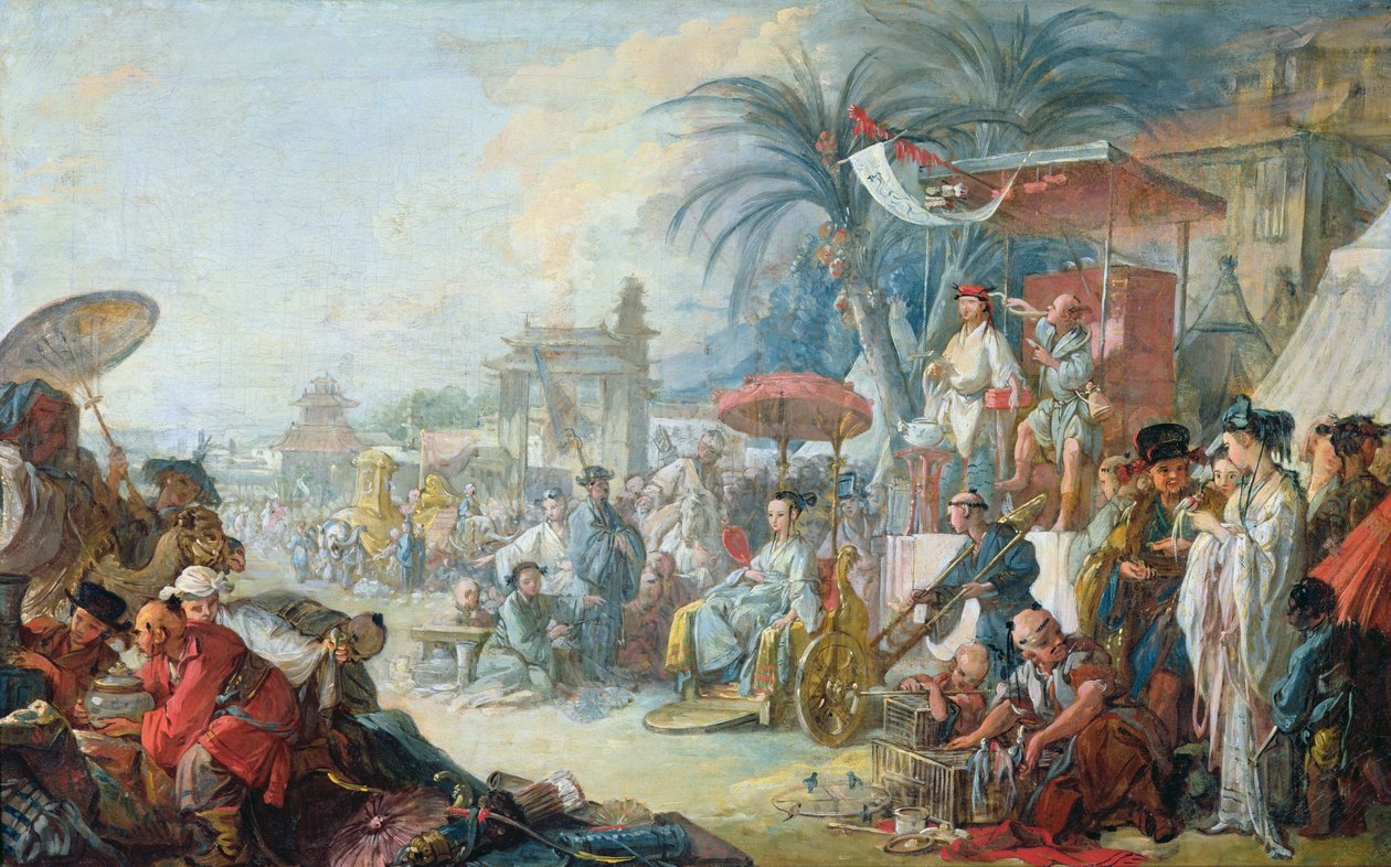 A kínai vásár, 1742 körül alkotó: François Boucher