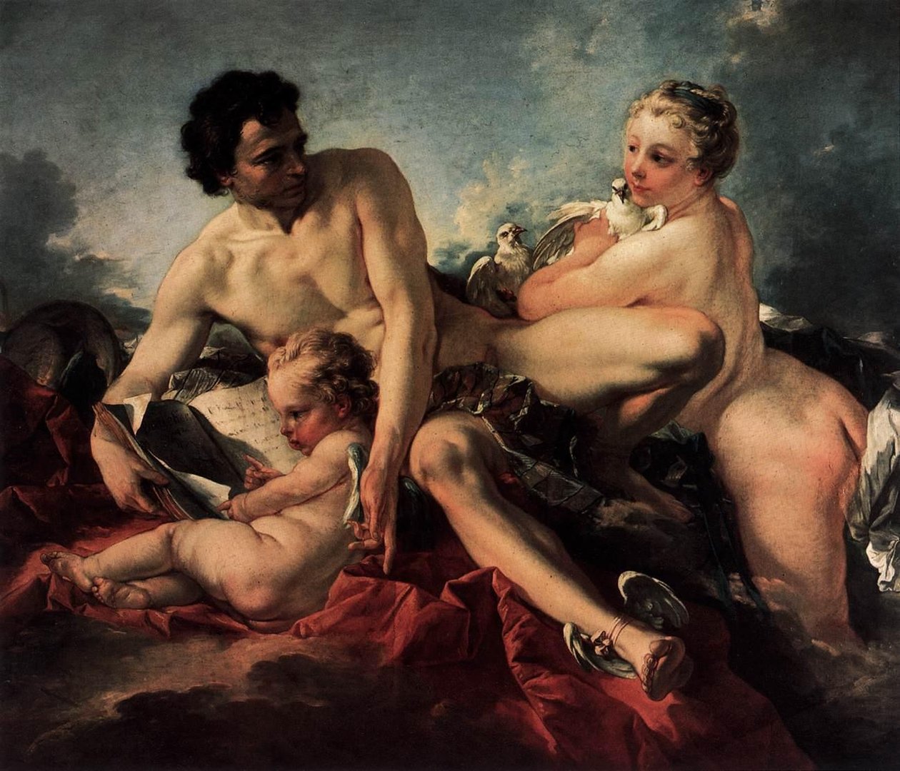 Ámor oktatása alkotó: François Boucher