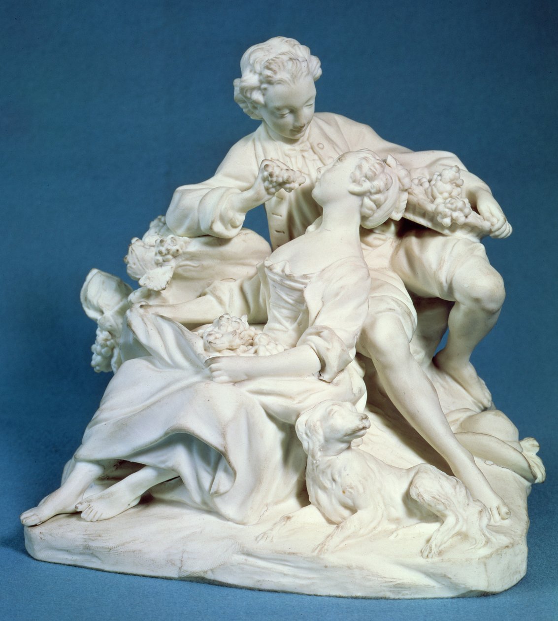 A szőlőevők (márvány) alkotó: François Boucher