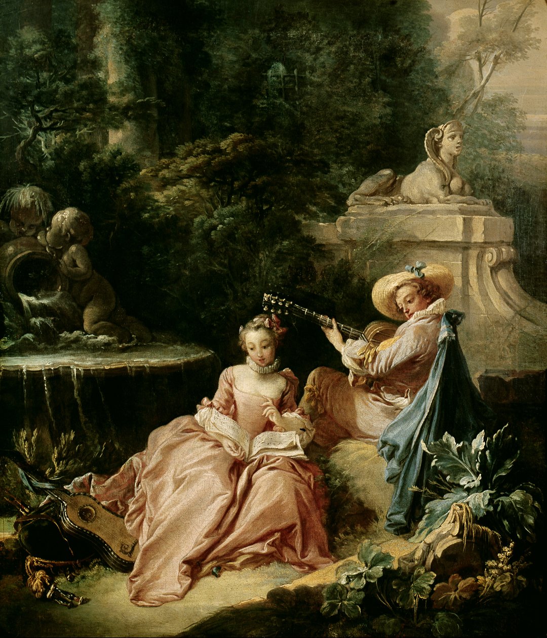 A zenelecke, 1749 alkotó: François Boucher