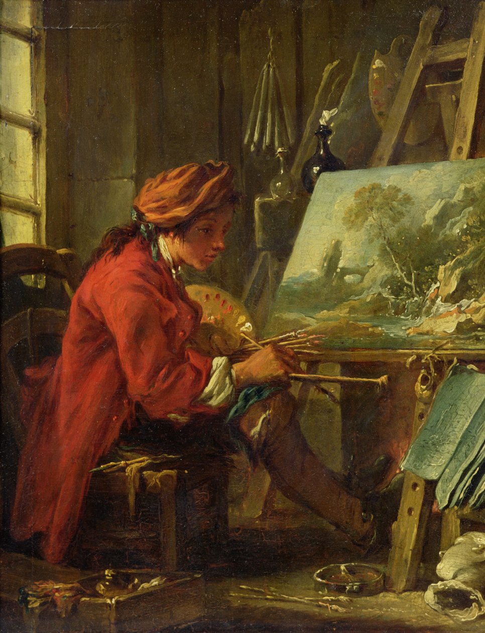 A festő műtermében alkotó: François Boucher
