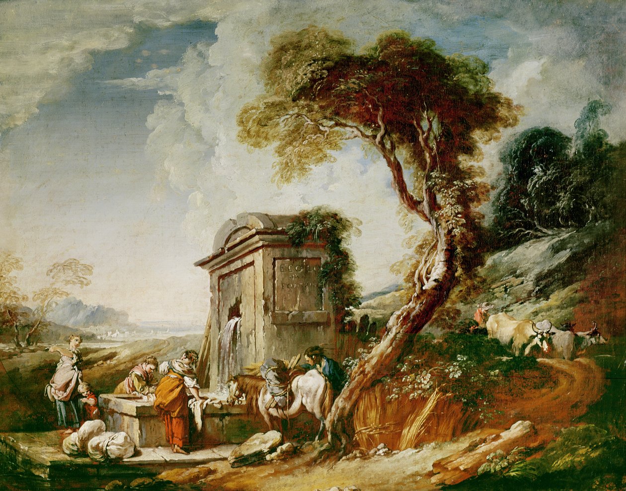 A Mosók, 1730 körül alkotó: François Boucher