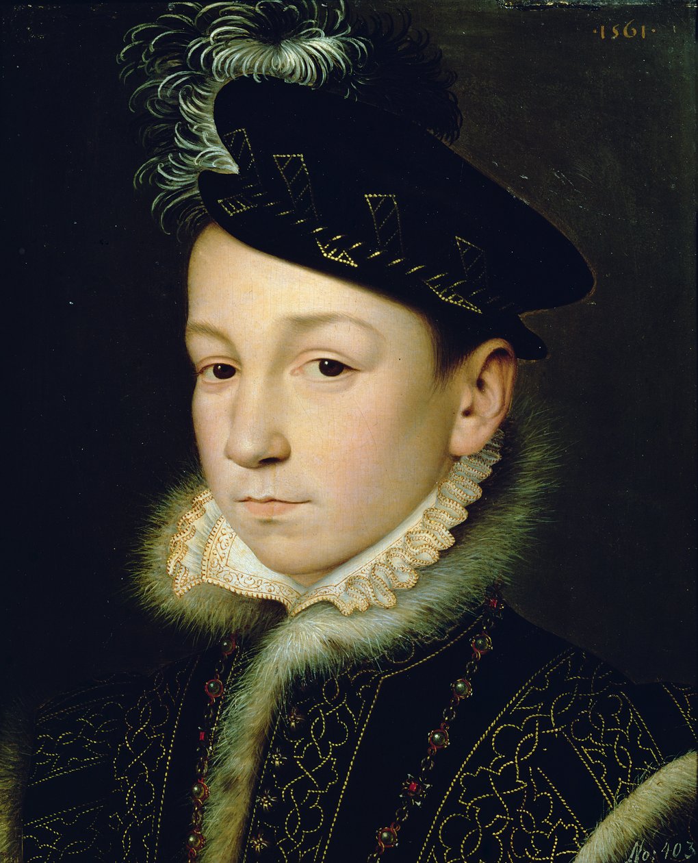 IX. Károly (1550-74) alkotó: François Clouet