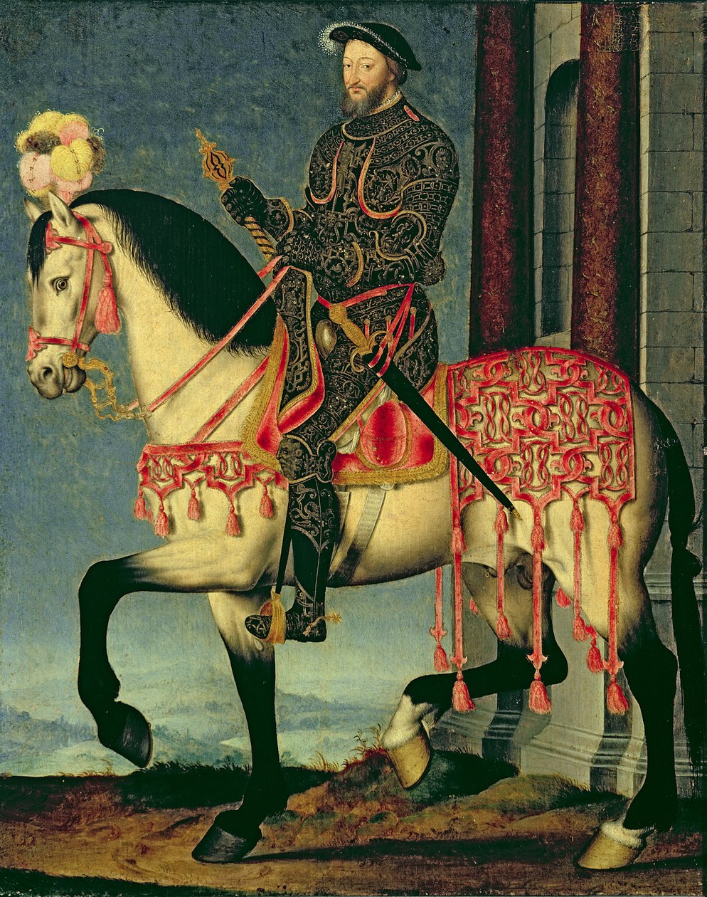 Francia I. Ferenc lovas portréja alkotó: François Clouet