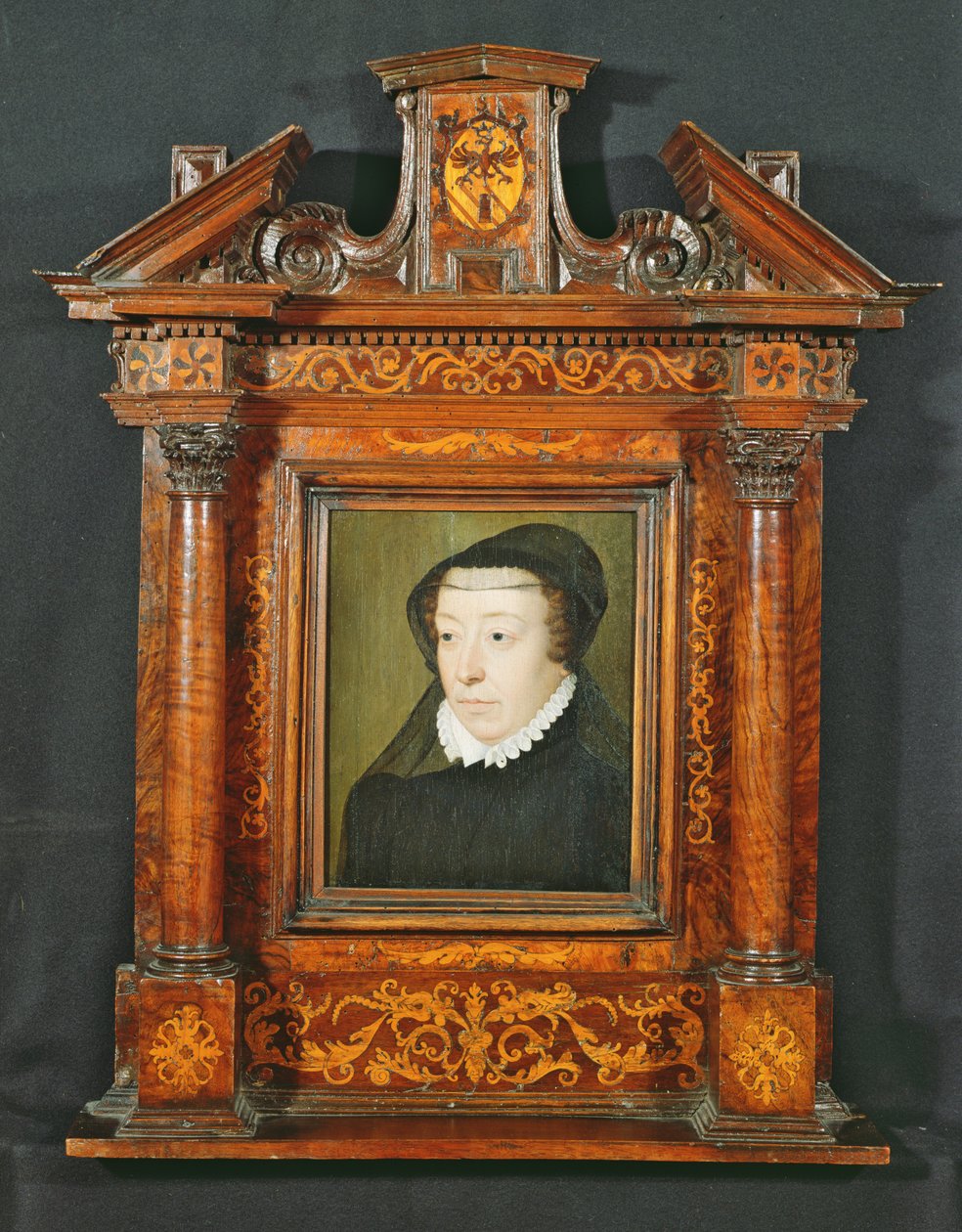Medici Katalin portréja (1519-89) (lásd még 173434) alkotó: François Clouet