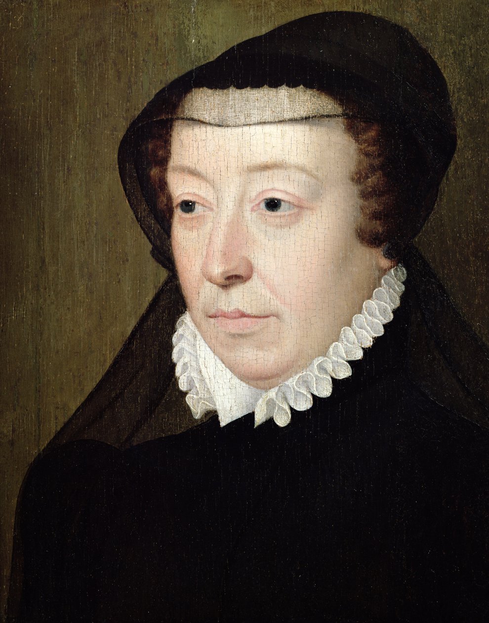 Medici Katalin (1519-89) portréja (lásd még 197210) alkotó: François Clouet