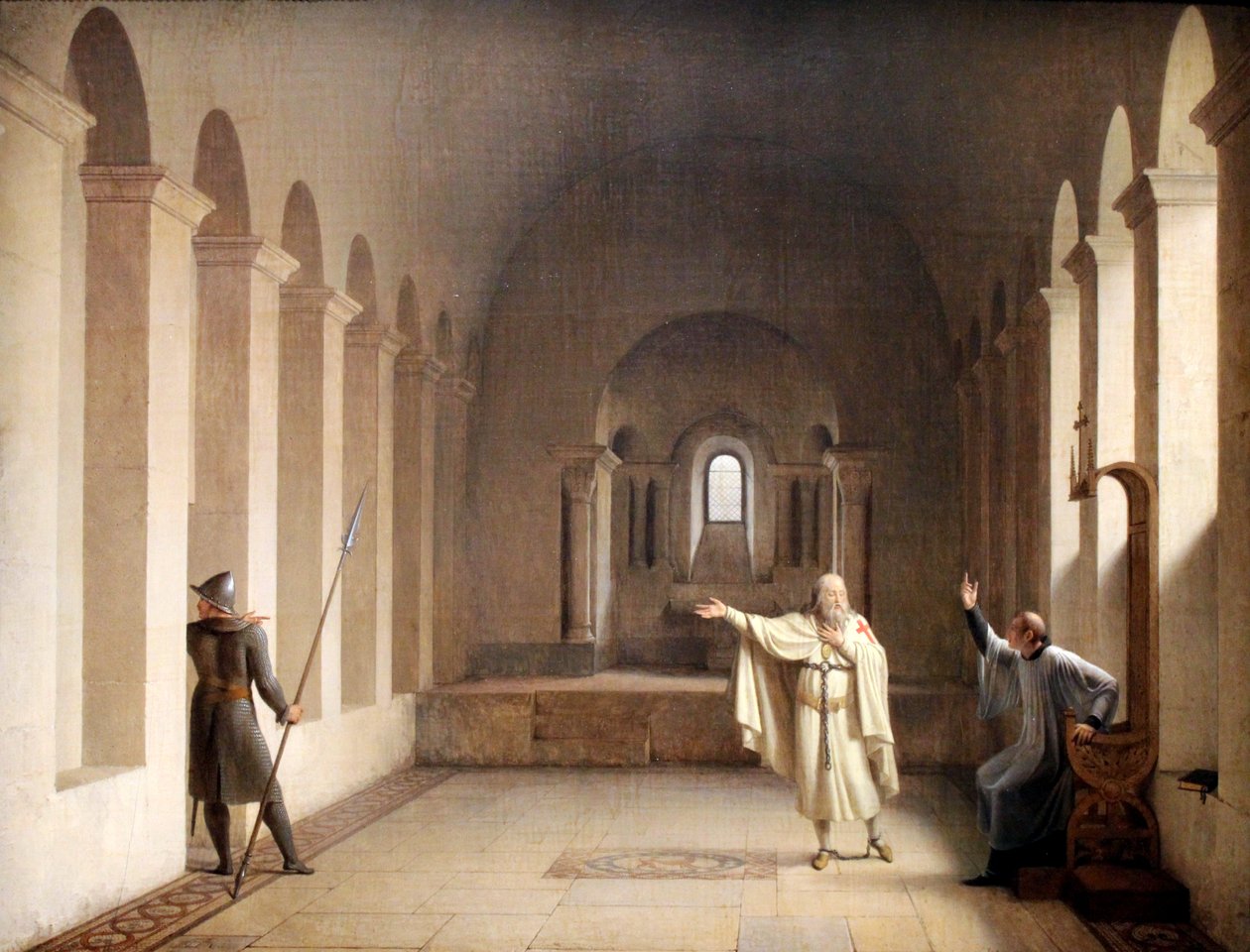 Jacques de Molay, a templomosok nagymestere alkotó: François Fleury Richard