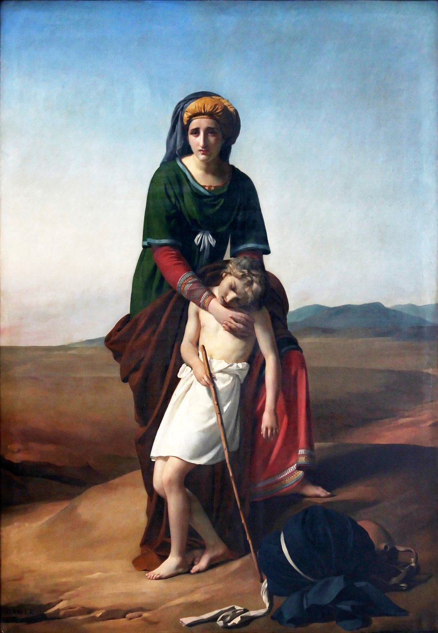 Hágár és Izmael a sivatagban alkotó: François Joseph Navez