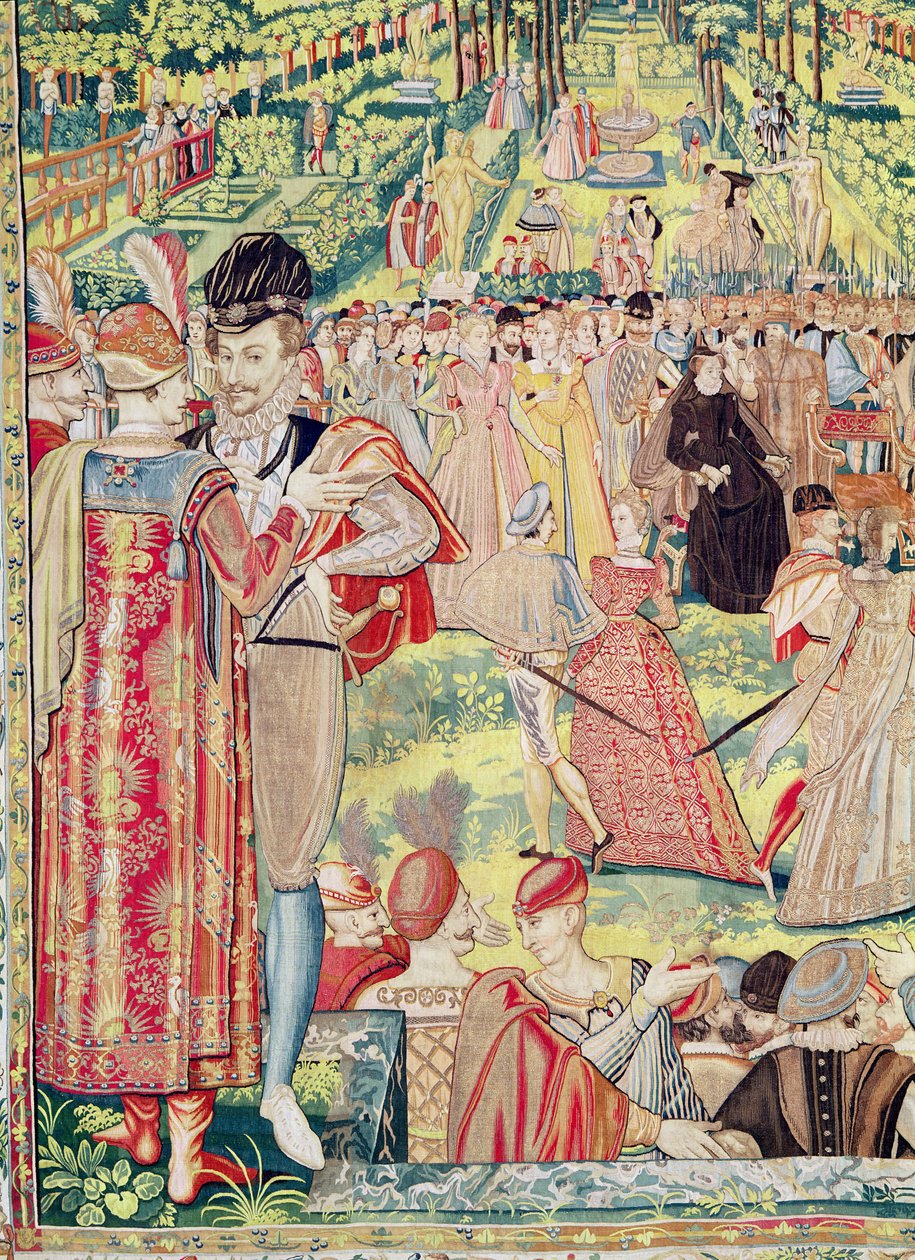 Udvari ünnepség Párizsban 1573-ban a lengyel nagykövetek tiszteletére Medici Katalin és III. Henrik jelenlétében (szőnyeg). alkotó: François Quesnel