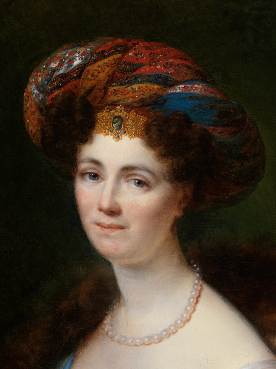 Josephine Victoire Meslier-Duvey portréjának részlete (olaj, vászon) alkotó: François Joseph Kinsoen