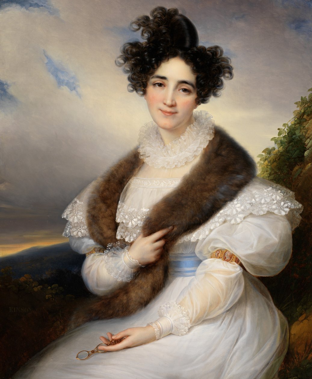 Marie-Josephine Lafont-Porcher portréja (olaj, vászon) alkotó: François Joseph Kinsoen