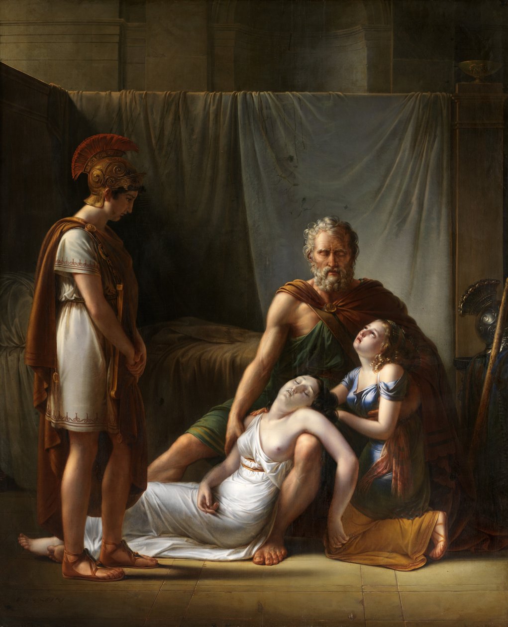 Belisarius feleségének halála (olaj, vászon) alkotó: François Joseph Kinsoen
