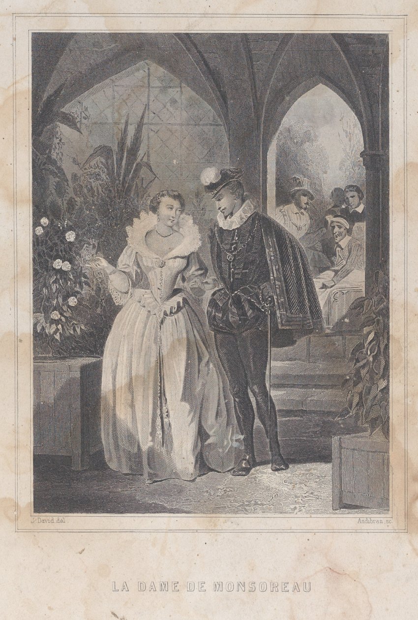 Monsoreau hölgye La Dame de Monsoreau, 1830-65. alkotó: François Adolphe Bruneau Audibran