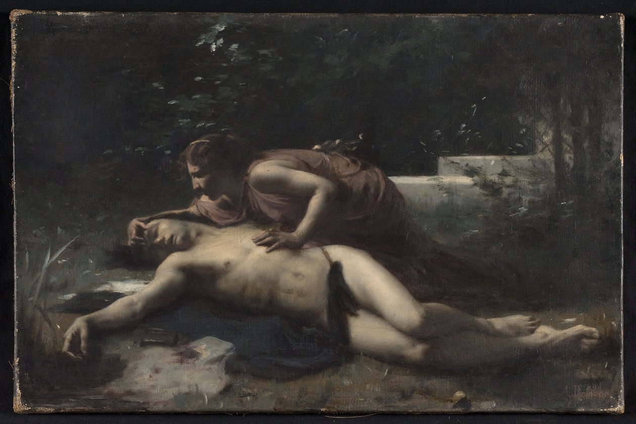 Pyramus és Thisbe, 1875 körül (olaj, vászon) alkotó: François Alfred Delobbe