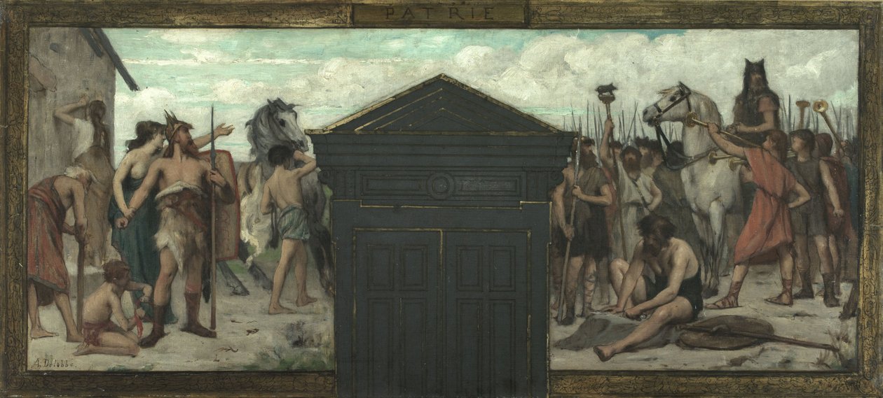 A 15. kerületi városháza vázlata: La Patrie, 1883 és 1884 között (olaj, vászon) alkotó: François Alfred Delobbe