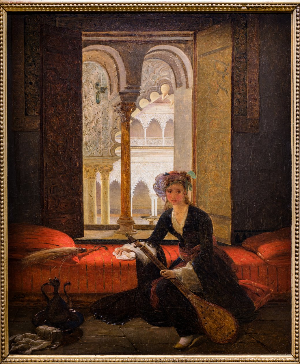 Sultana egy belső térben (olaj, vászon) alkotó: François Auguste Biard