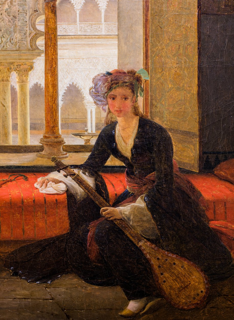 Sultana egy belső térben (olaj, vászon) alkotó: François Auguste Biard