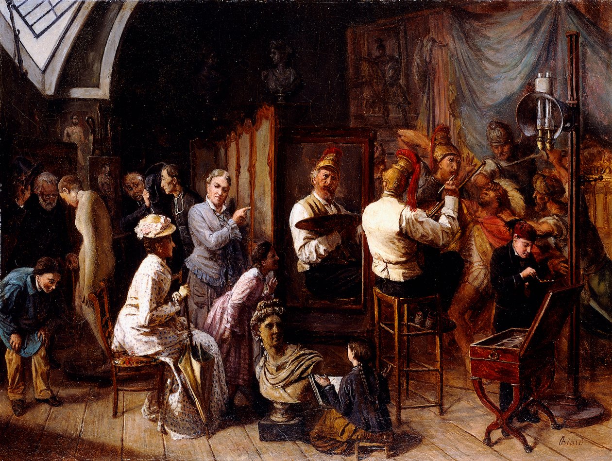 A Művész Stúdiója, alkotó: François Auguste Biard