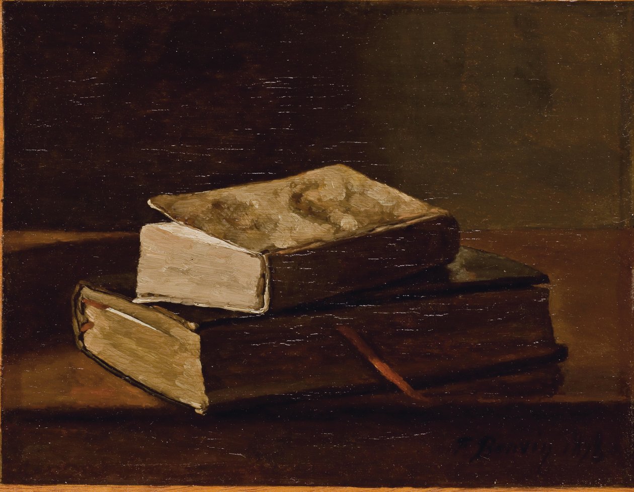 Csendélet két könyvvel, 1858 alkotó: François Bonvin