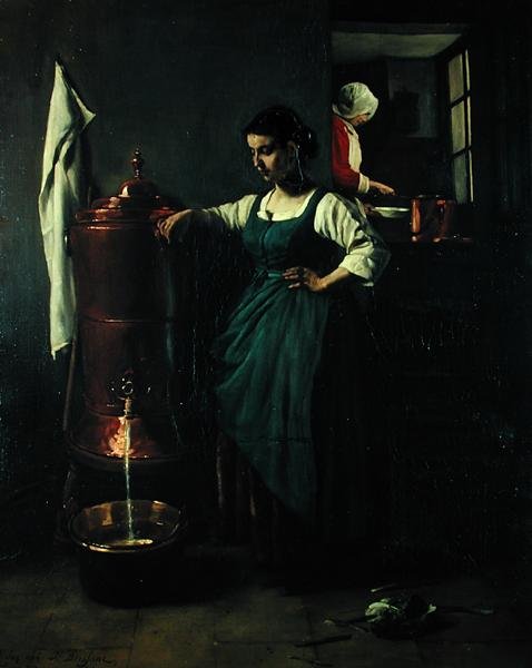 A réz ivókút, 1861 alkotó: François Bonvin