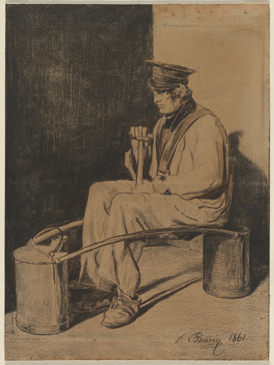 Igán ülő vízszállító, 1861. alkotó: François Bonvin