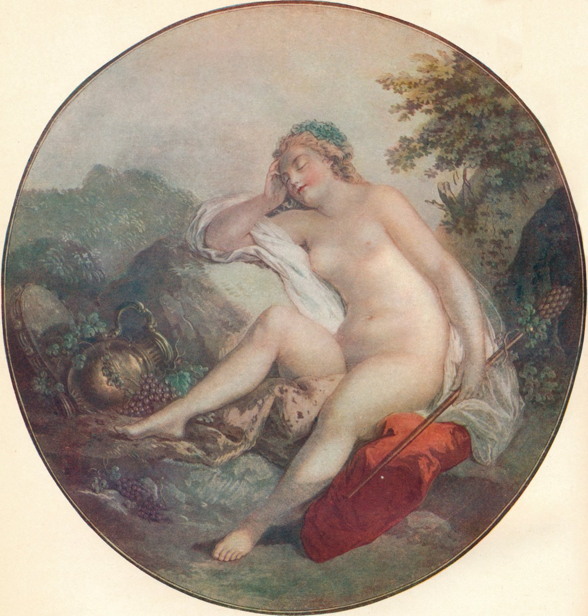Egy Bacchante, 18. század alkotó: François Boucher