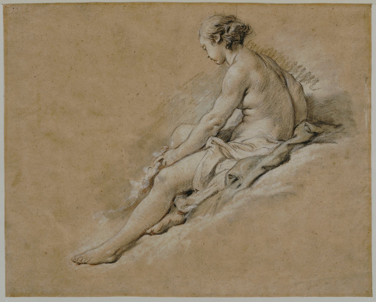 Egy ülő meztelen lány alkotó: François Boucher