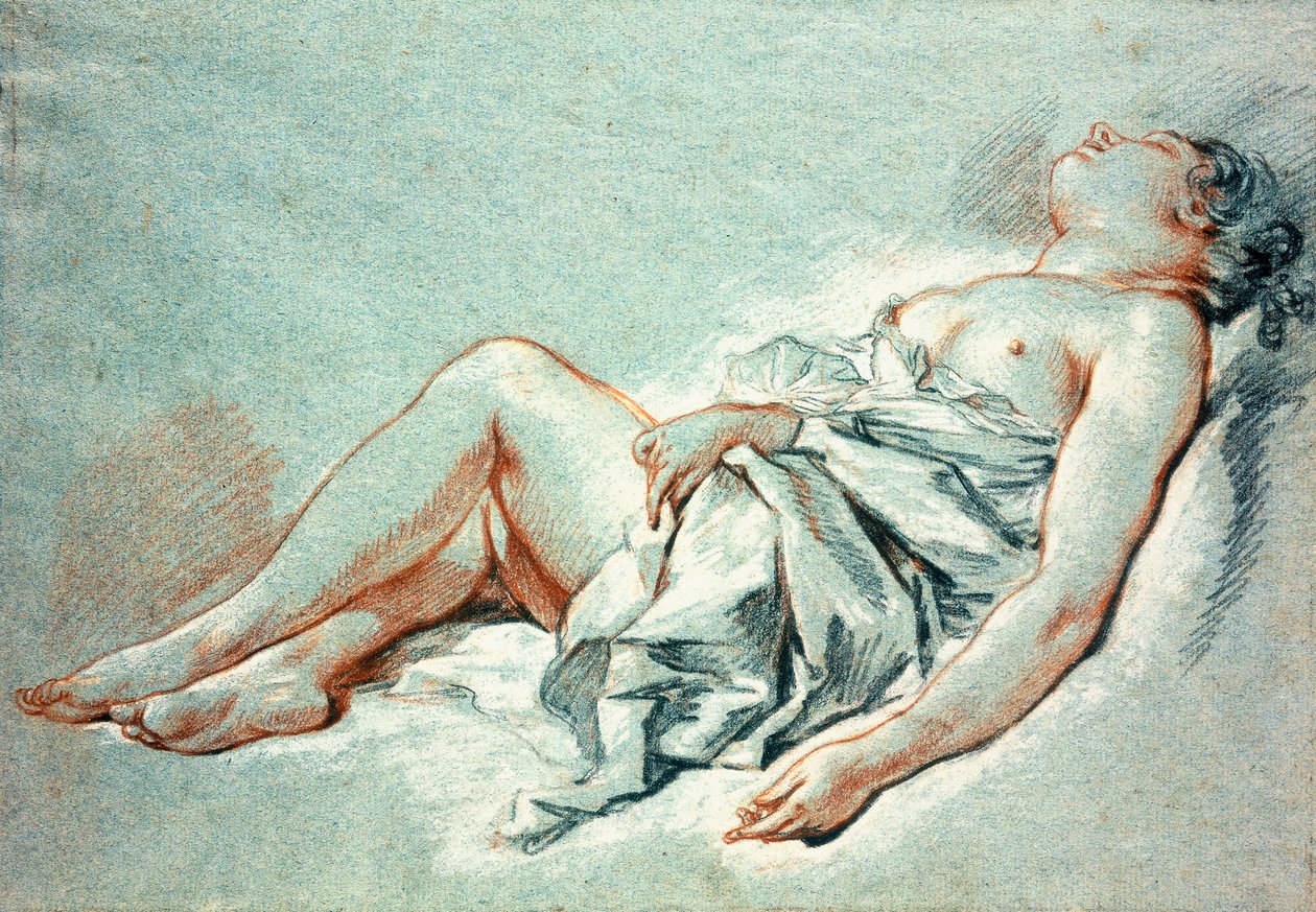 Egy alvó lány, alkotó: François Boucher