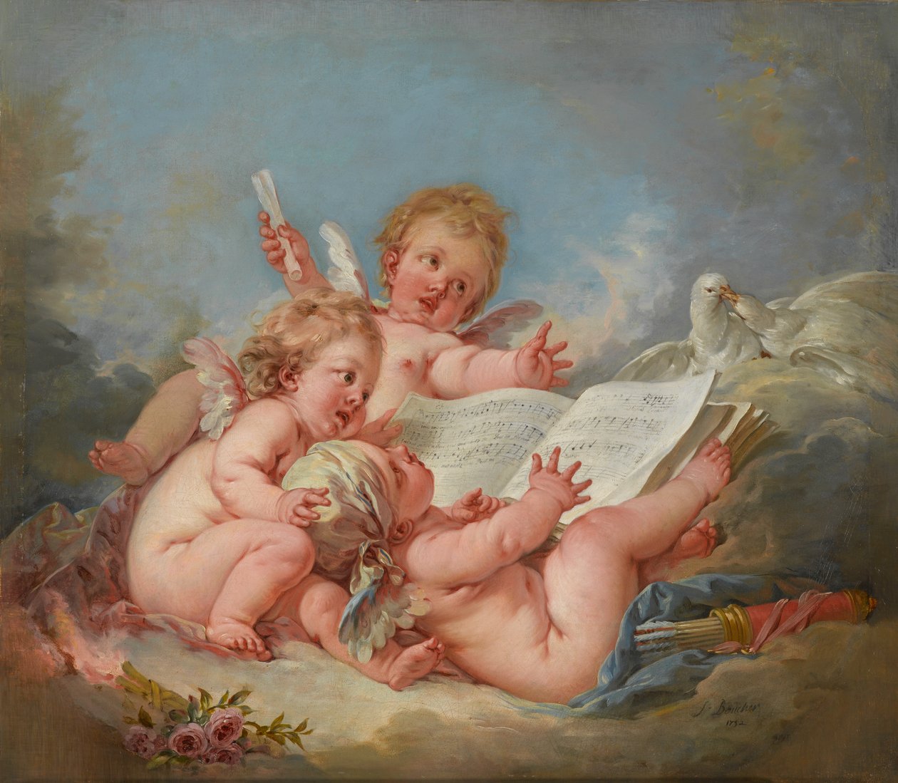 A zene allegóriája, 1752 alkotó: François Boucher