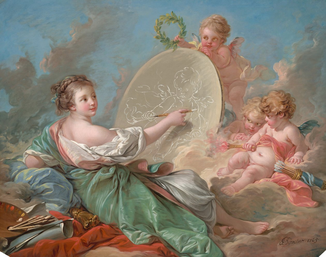 A festészet allegóriája, 1765. alkotó: François Boucher
