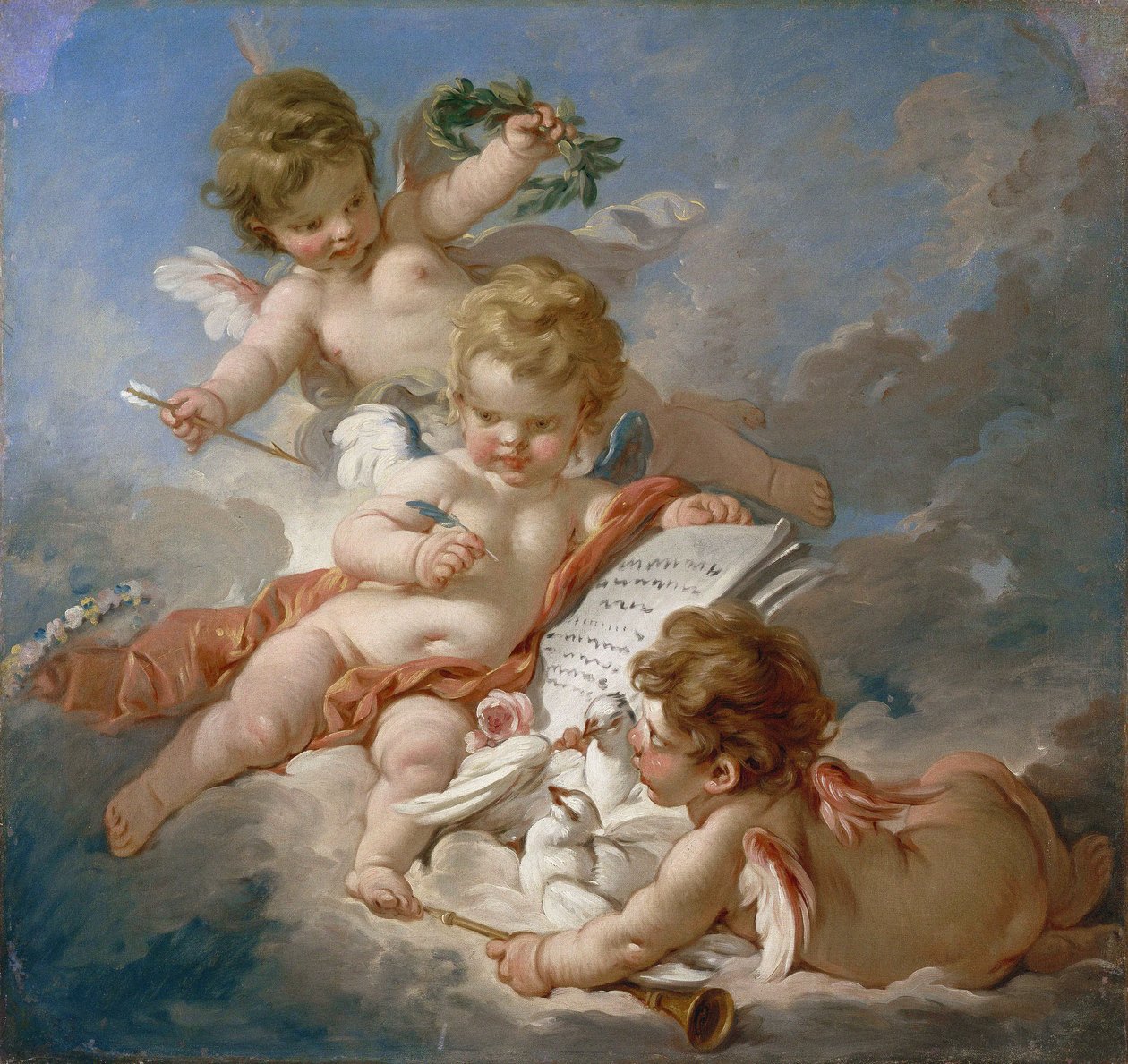 Boucher - Cupids. A költészet allegóriája, 1760-as évekFXD alkotó: François Boucher