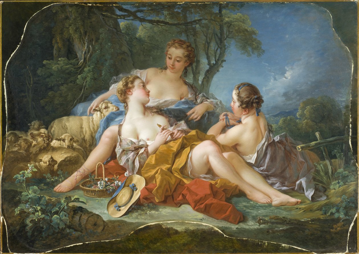Boucher - A lelkipásztori bizalmak, 1745 körül alkotó: François Boucher