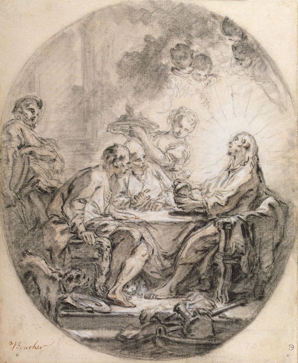 Boucher - Zarándokok Emmausban, 1750-1760-as évek alkotó: François Boucher