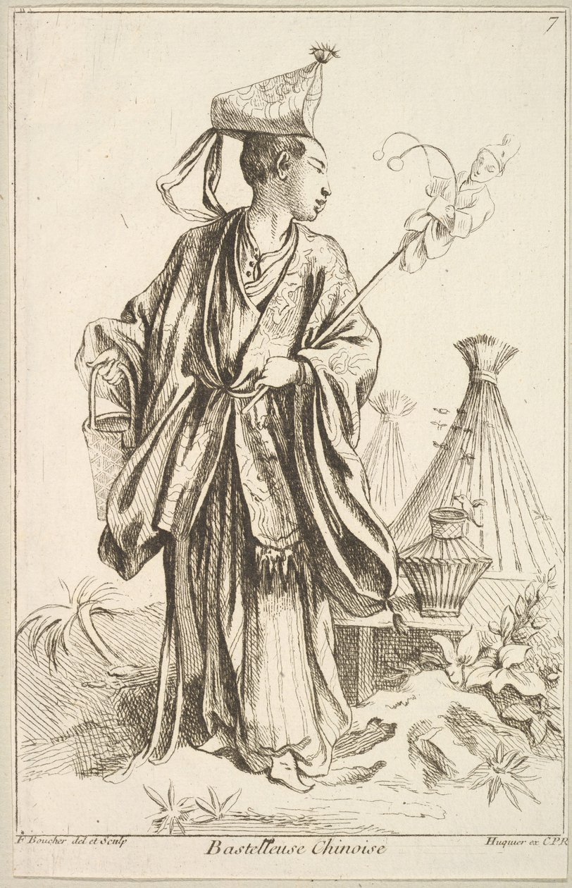Kínai előadóművész, 1738-45. alkotó: François Boucher