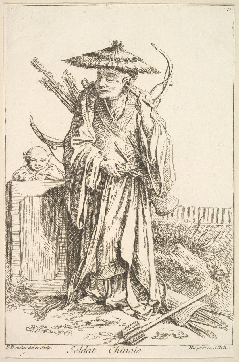 Kínai katona, 1738-45. alkotó: François Boucher
