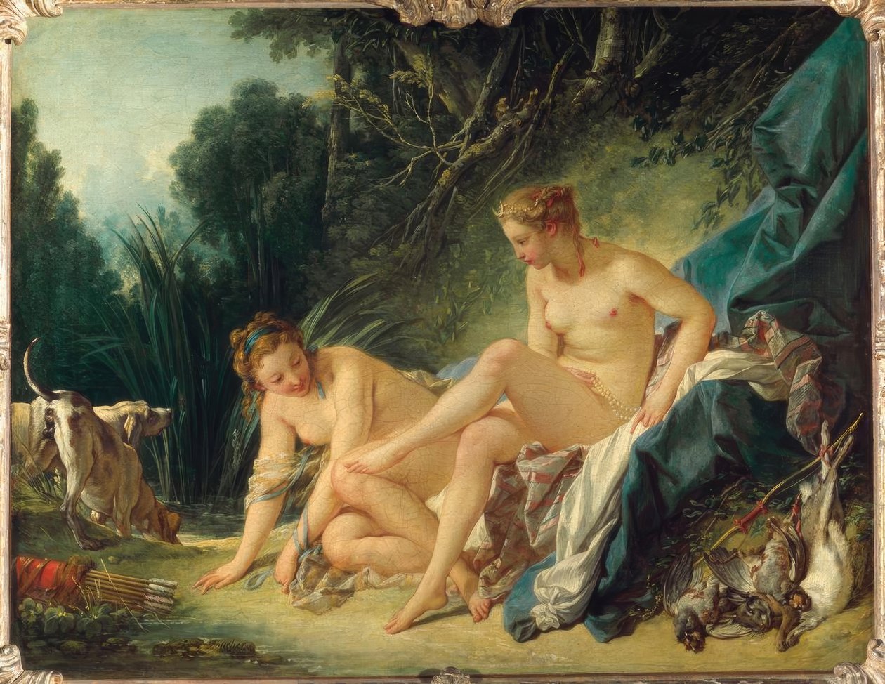 Diane kijön a fürdőből alkotó: François Boucher