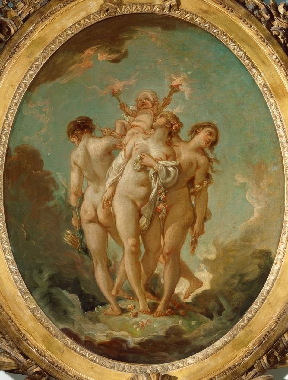 A három grácia Cupidoval alkotó: François Boucher